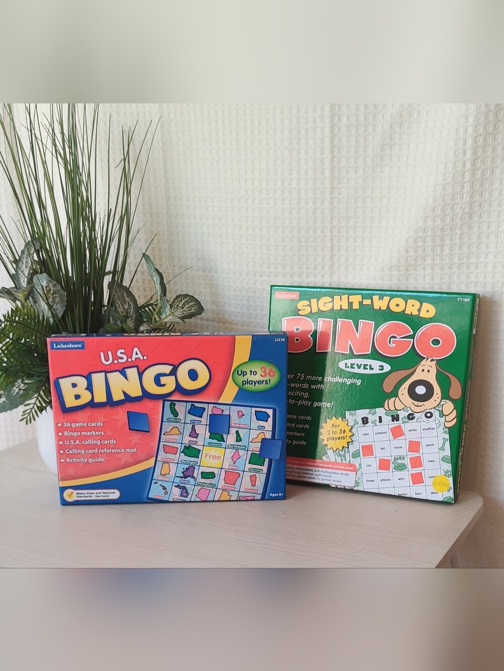 Lakeshore U.S.A. Bingo & Sight-Word Bingo Level 3 Educational Game Set